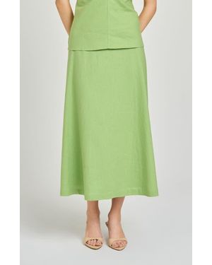 Wayf Capri Midi Skirt - Green