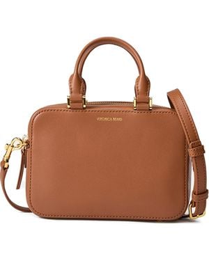 Veronica Beard Boxy Top Handle Leather Bag - Brown