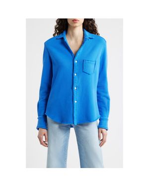 Frank & Eileen Eileen Relaxed Terry Button-Up Shirt - Blue
