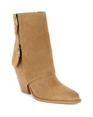 Nine West Umberto Pointed Toe Leather Bootie - Brown