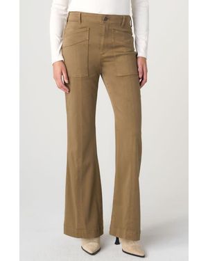 Liverpool Jeans Company Patch Pocket Stretch Cotton Blend Pants - Natural