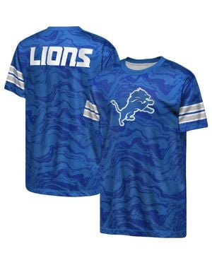 Outerstuff Youth Detroit Lions Slant Route Performance T-Shirt - Blue