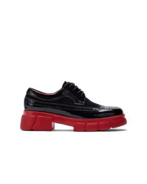 MARC NOLAN Ms. Alexander Leather Lug Wingtip Derby - Red