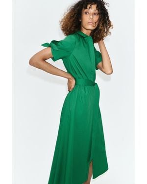 H&M Short-Sleeved Shirt Dress - Green