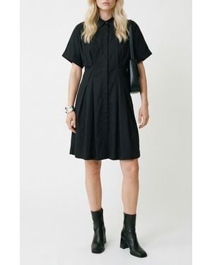 Vero Moda Friba Pleated Mini Shirtdress - Black