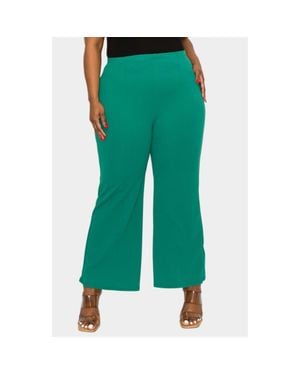 L I V D Blake Pintuck Pleat Wide Leg Pants - Green