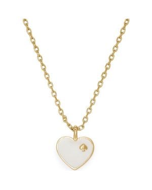 Kate Spade Heart Pendant Necklace - Metallic