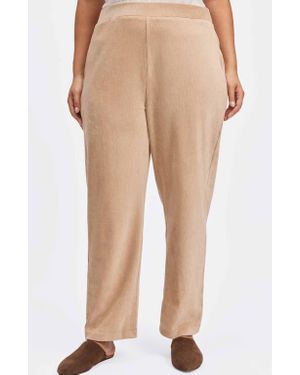 Foxcroft Caden Plush Corduroy Pants - Natural