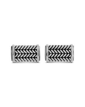 David Yurman Chevron Cuff Links - White