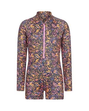 Mountain Warehouse Childrens/Kids Mira Flowers Long-Sleeved Rash Guard - Red
