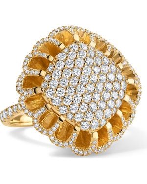 Mindi Mond Floating All Diamond Ring - Metallic