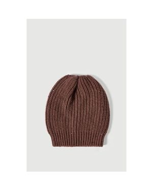 Brunello Cucinelli Cashmere And Silk Diamond Yarn Knit Beanie - Brown