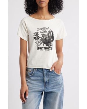 GOLDEN HOUR Diamond Hills Fort Worth Cotton Graphic T-Shirt - Blue