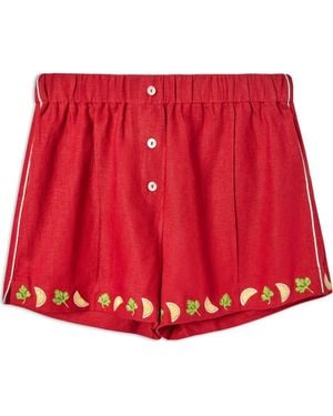 Tombolo 'Just A Pinch' Mini Shorts - Red