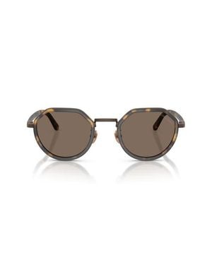 Armani 48Mm Round Sunglasses - Multicolor