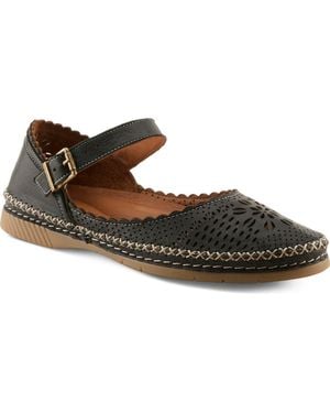 Spring Step Zabelle Mary Jane Flat - Black