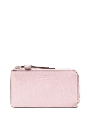 Tory Burch Romy Leather Zip Card Case - Pink