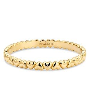 DEVATA Heart Band Ring - Metallic