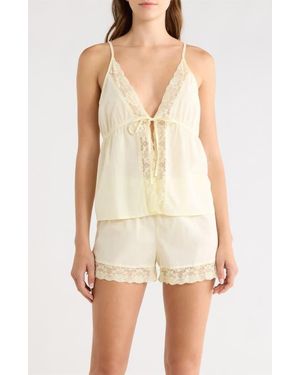 Open Edit Flirty Short Cotton Pajamas - Multicolor