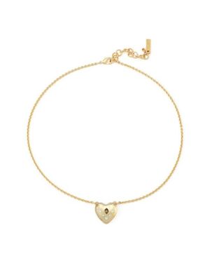 Kurt Geiger Resin Heart Pendant Necklace - White
