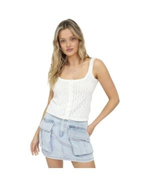 Belle & Bloom Cloudlight Cashmere Blend Tank - White