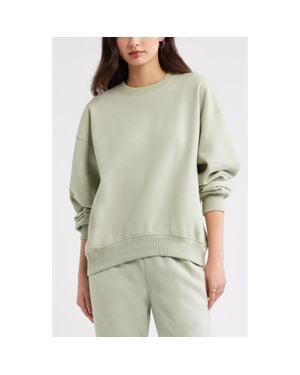 BP. Relaxed Cotton Blend Sweatshirt - Green
