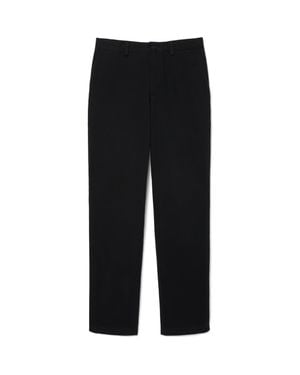 Lacoste Flat Front Cotton Stretch Twill Chinos - Black