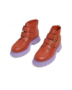 Charlotte Stone Liam Platform Lug Sole Chukka Boot - White