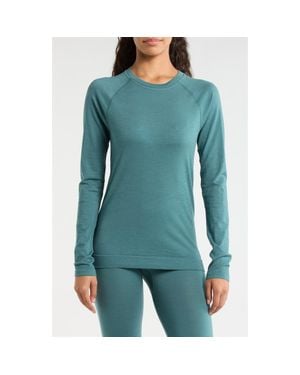 Smartwool All Season Merino Wool Blend Base Layer Crew Top - Green