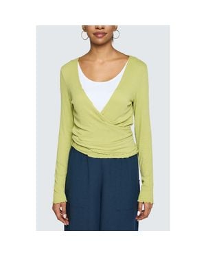 Luukaa Kai Wrinkled Viscose Jersey Top - Green