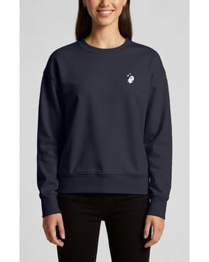 Alix Heartly Ghost Relaxed Fleece Crewneck Sweatshirt - Blue
