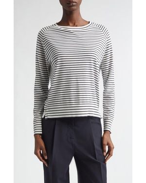 Herno Stripe Lyocell & Cotton Sweater - Gray