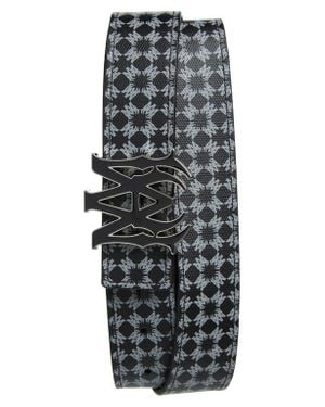Amiri Ma Quad Enamel Buckle Coated Canvas Belt - Black