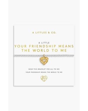 A Littles & Co. A Little 'Your Friendship Means The World To Me' Bracelet - White