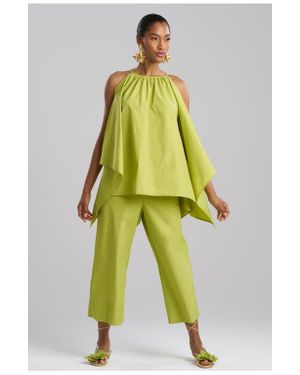 Natori Techno Poplin Handkercheif Top - Yellow