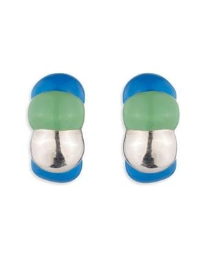 Sterling King Bellmar Hoop Earrings - Blue