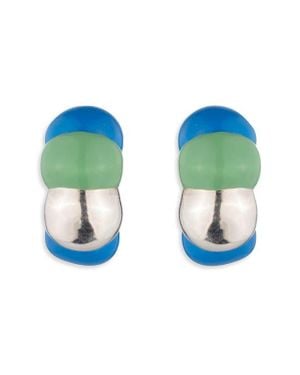 Sterling King Bellmar Hoop Earrings - Blue