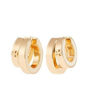 Tory Burch Kira Double Hoop Earrings - Metallic