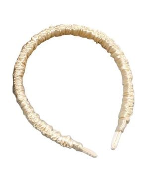 SILKSILKY Pure Silk 3-Pack Vintage Headbands - White