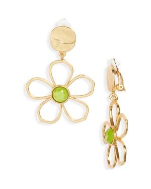 Karine Sultan Bloom Drop Clip-On Earrings - Metallic