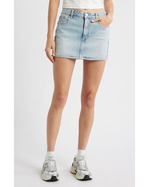 PacSun Chaya Mid Rise Denim Miniskirt - Blue