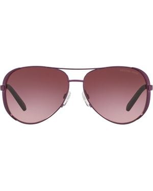 Michael Kors Collection 59Mm Aviator Sunglasses - Brown