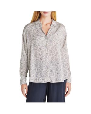 Splendid Mackenzie Paisley Print Blouse - Gray