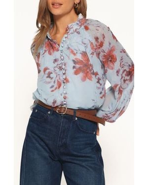 Petal & Pup Marni Floral Button Front Blouse - Blue