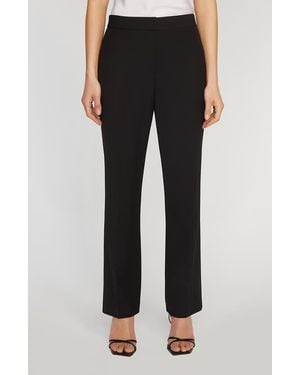 Tahari The Sylvie High Waist Straight Leg Pants - Black