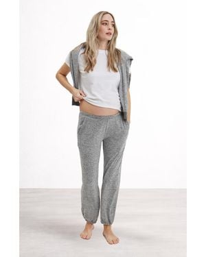 Nom Maternity Wren Under-The-Belly Maternity Lounge Pants - Gray