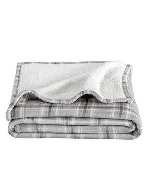 Bare Home Reversible Plush Fleece Blanket - Gray