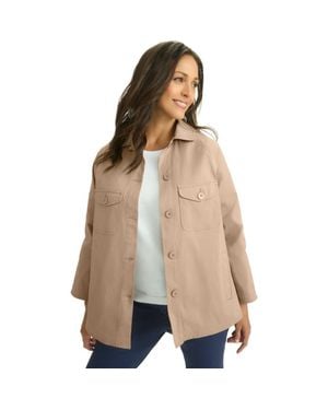 Jessica London Classic Cotton Denim Jacket - Natural