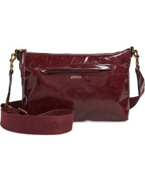 Isabel Marant Nessah Wardy Leather Crossbody Bag - Purple