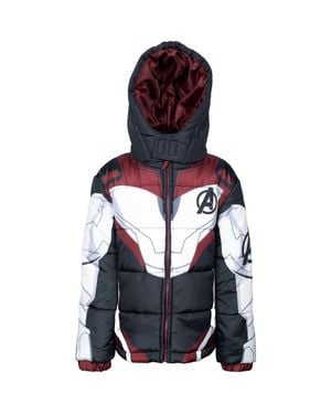 Marvel Avengers Hooded Zip-Up Puffer Jacket - Blue